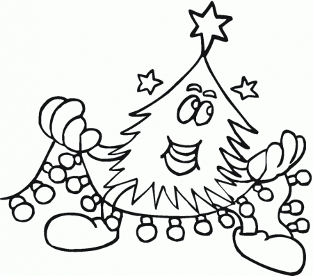 Christmas Light Coloring Page Coloring Pages Hello Kitty 153333 