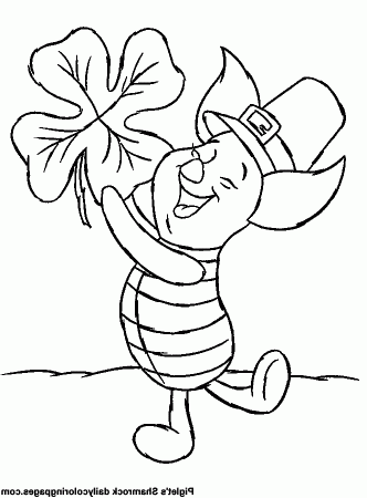 Piglet St Patricks Day Coloring Pages | download free printable 