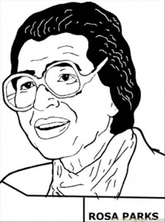 Coloring Pages Rosa Parks (Countries > USA) - free printable 