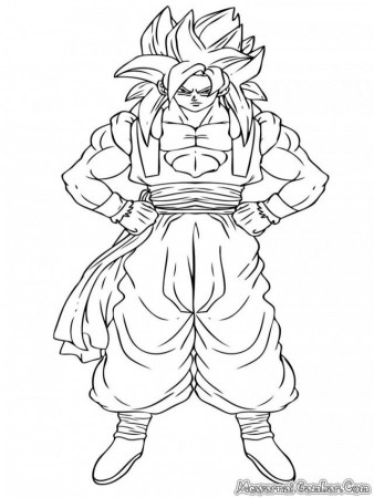 Easier Gogeta Dragon Ball Coloring Pages Top Resolutions 