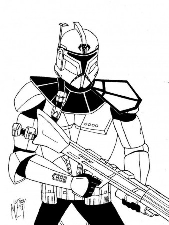 Clone Trooper Coloring Page Kids