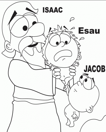 Jacob and Esau coloring page | bible class