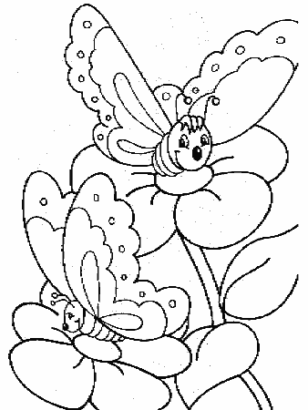 Coloring Pages Of Flowers And Butterflies – 790×1053 Coloring 