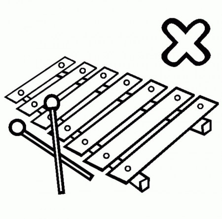 Letter X Is For Xylophone Coloring Pages - Kids Colouring Pages
