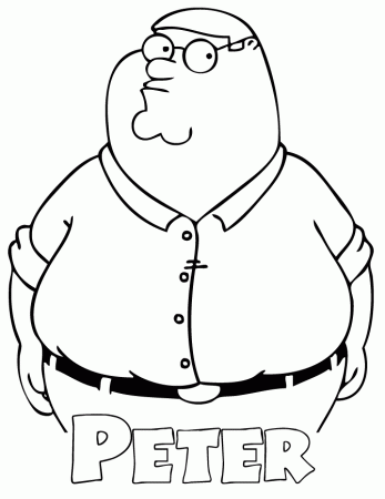 Family Guy – Stewie With Gun Coloring Page | Free Printable 