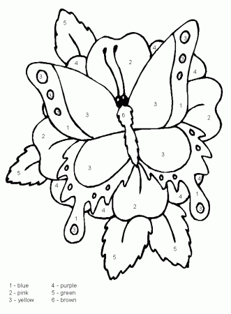 addition butterfly Colouring Pages