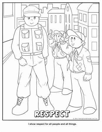 Cub Scout Respect Coloring Page 188316 Cub Scout Coloring Pages