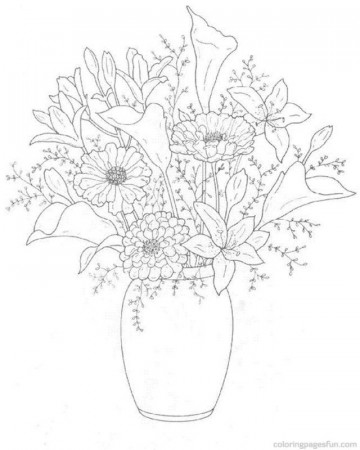 Flower Bouquets Coloring Pages 11 | Free Printable Coloring Pages 