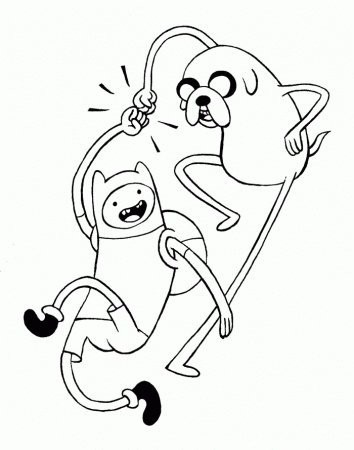 Download Adventure Time With Finn And Jake Coloring Pages Funjooke 