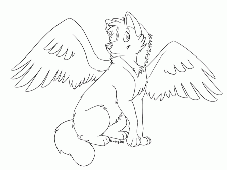 Free Canine Lineart by Hazelmere