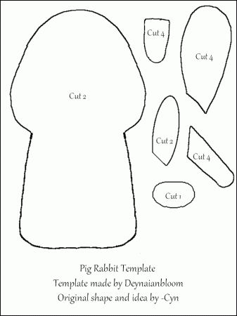 Felt Tutorial : Pig- Rabbit plush | Craft Candies