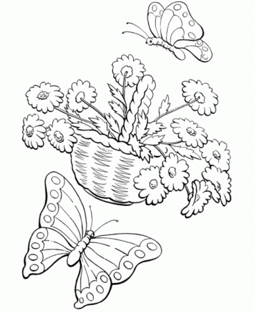 Spring Flowers Coloring Pages Kids - Flower Coloring Pages of The 