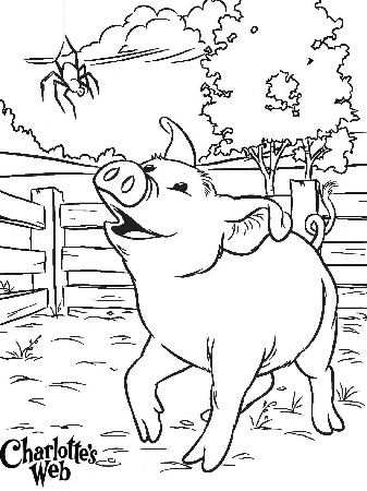 charlotte's web coloring pages