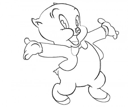 Porky Pig 9 Coloring | Crafty Teenager