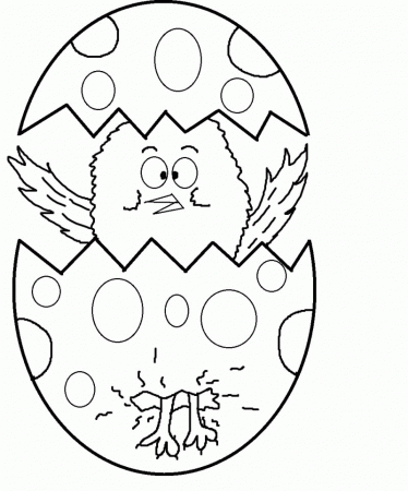 Easter Egg Chick Coloring Pages - Kids Colouring Pages