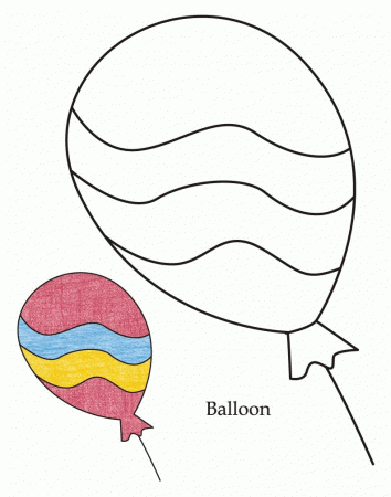 Balloon Coloring Pages - Widetheme