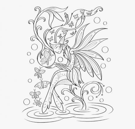 Butterflies And Fairies Coloring Page - Butterfly And Fairy ...