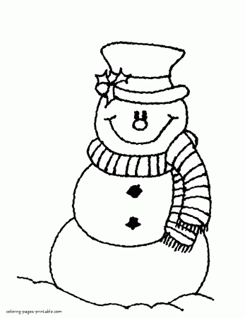 Snowman coloring pages to print