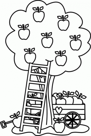 Free Coloring Pages Of Fruit Trees - High Quality Coloring Pages