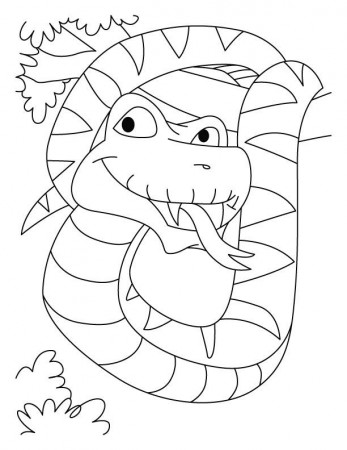 Very large snake coloring pages | Download Free Very large snake ...