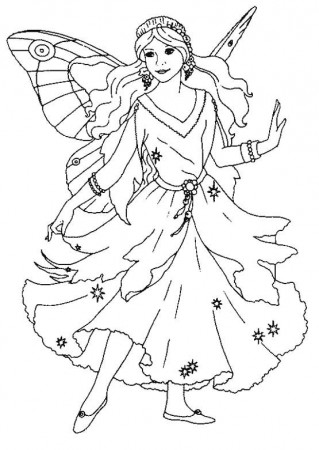 Queen Of The Fairy Coloring Pages (With images) | Fairy coloring ...