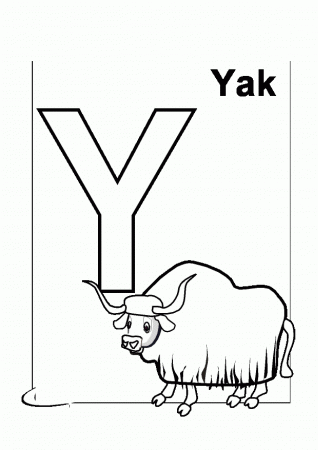free printable abc coloring pages y is or yak - VoteForVerde.com