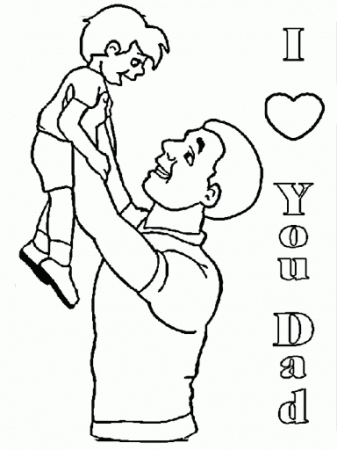 Coloring Pages | I Love You Dad Coloring Pages