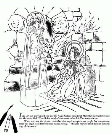 Annunciation Coloring Pages – Family in Feast and Feria
