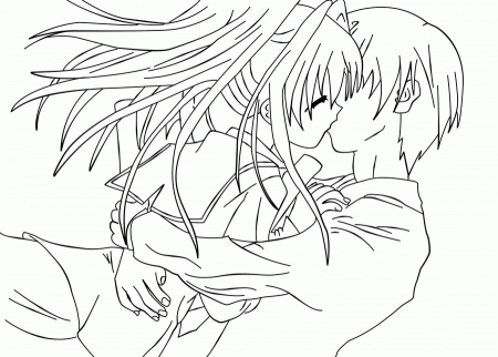 Anime Couple Coloring Pages - Colorine.net | #13622