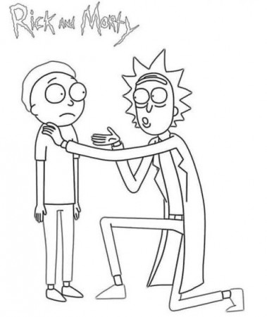 Rick and Morty Coloring Page | Cat coloring book, Coloring books ...