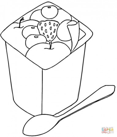 Yogurt coloring page | Free Printable Coloring Pages