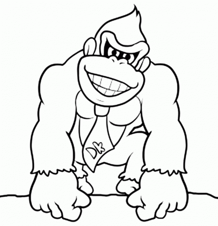 donkey kong coloring pages - Clip Art Library