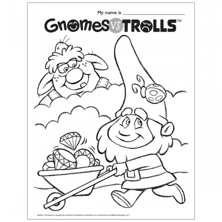 Free Printable Gnomes vs Trolls Coloring Page E20003-1 — TREND enterprises,  Inc.