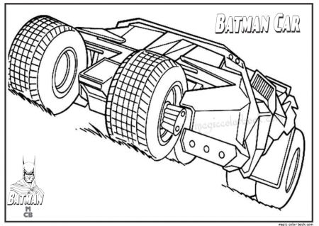 Batman car free printable coloring pages 01