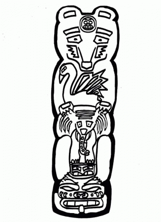 Totem Pole Animals Coloring Pages - High Quality Coloring Pages