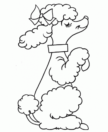 Pre-K Coloring Pages | Free Printable French Poodle Pre-K Coloring ...