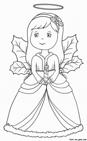 Christmas Angel Coloring Page | Coloring Pages