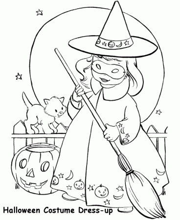 halloween girl coloring page | Only Coloring Pages