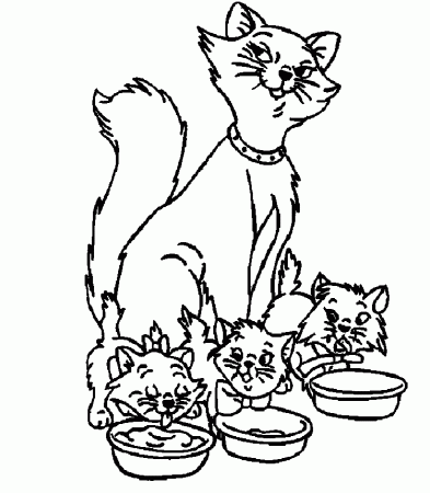 Aristocats Duchess Feeding Her Child Coloring Pages For Kids #bOv ...