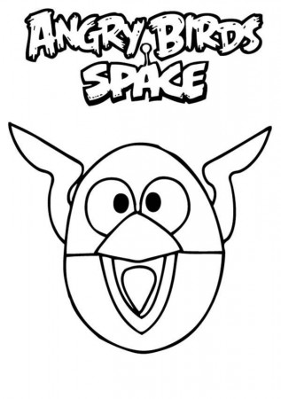 Angry Bird Space Coloring Page