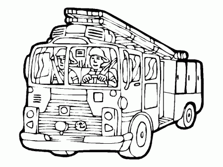 Fire Truck Coloring For Kids Pages