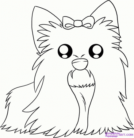 Yorkie Coloring Page