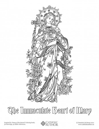 14 Pics of Immaculate Heart Coloring Page - Immaculate Heart Mary ...
