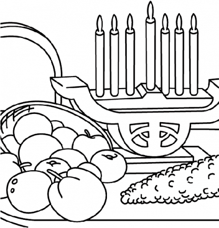 Download HD Kwanzaa And The Fresh Fruit Coloring Pages - Kwanzaa Coloring  Page Transparent PNG Image - NicePNG.com