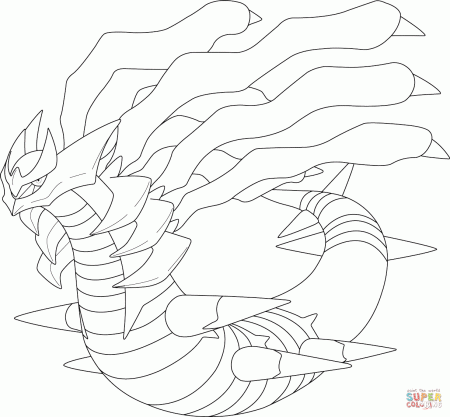 Giratina in Origin Form coloring page
