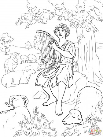 Absalom Death coloring page | Free Printable Coloring Pages