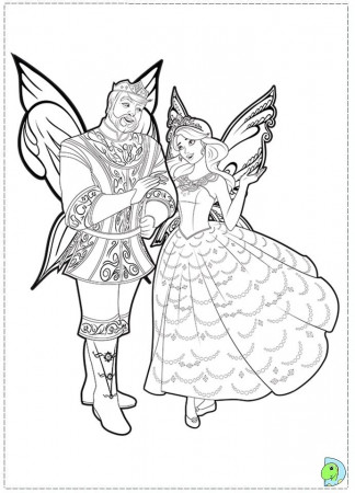 Barbie as a fairy Colouring Pages (page 3)
