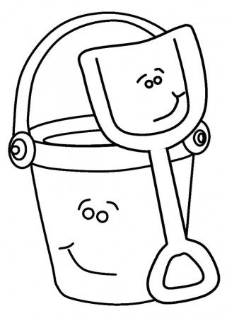 Bucket and spade coloring pages download and print for free