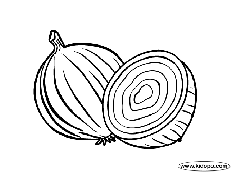 Onion coloring page