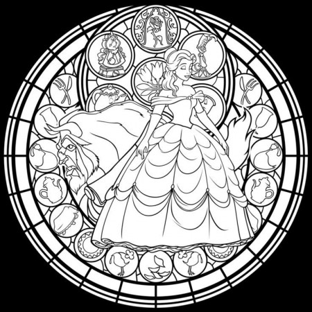 Medieval stained glass coloring pages download and print for free